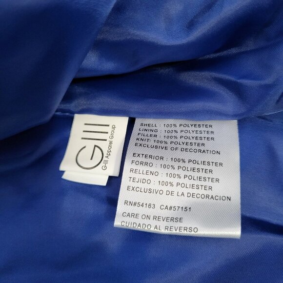 Starter  Buffalo Bills Mafia Bronx Bubble Blue Button Down Jacket Mens XL - Picture 7 of 8